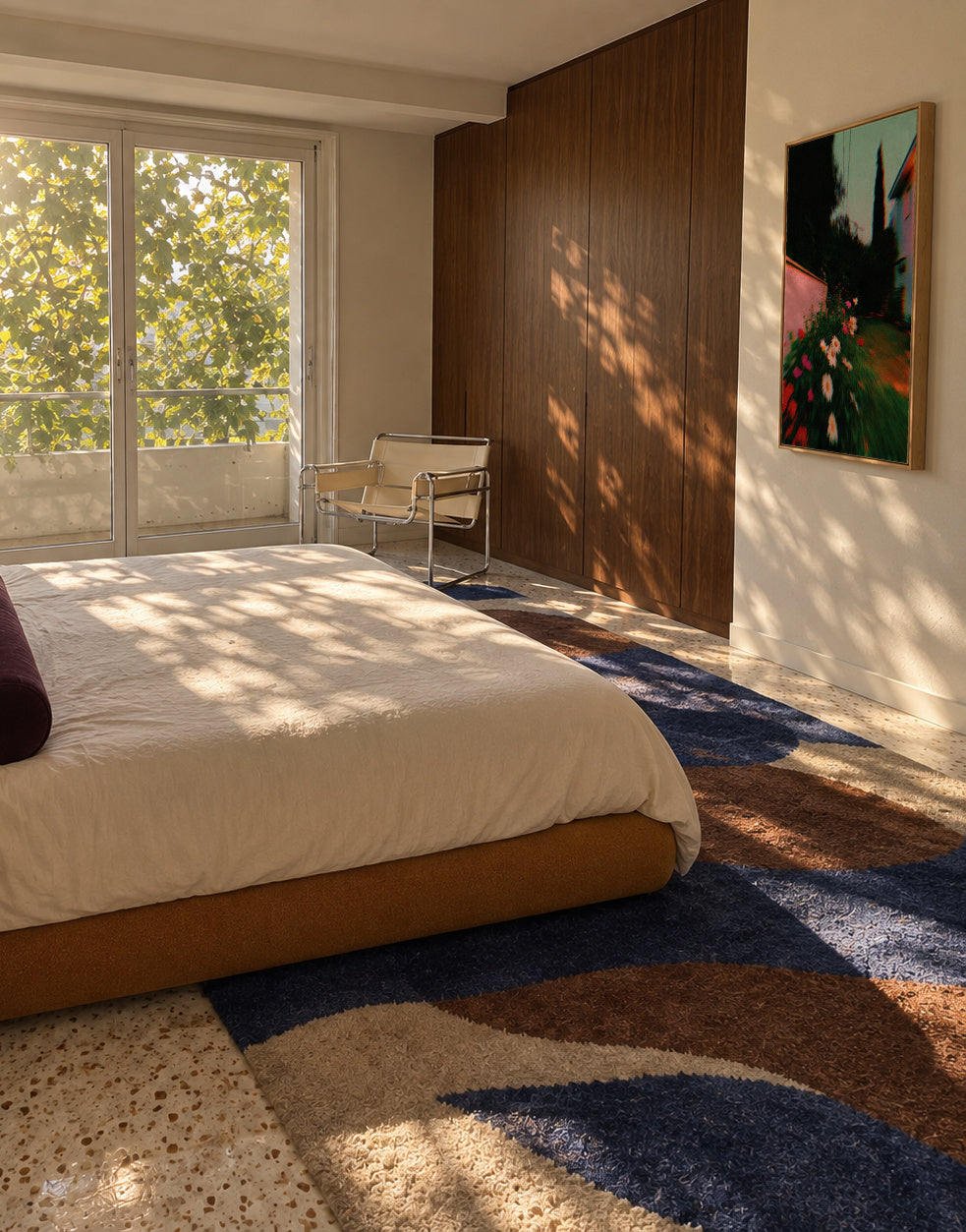 Blurred Garden - Framed canvas in an interior