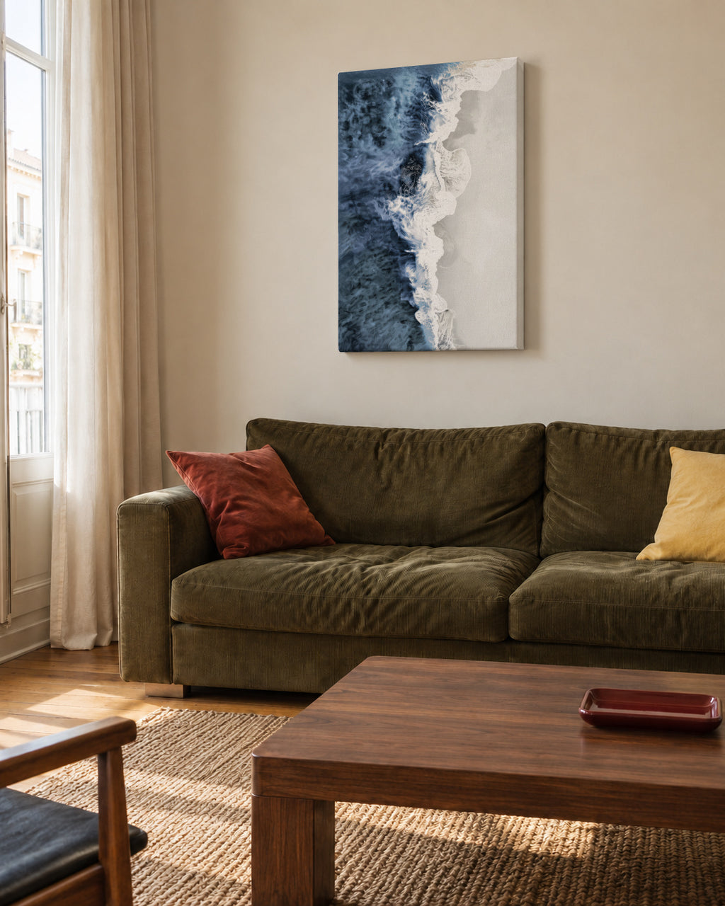 Atlantic Foam - Unframed canvas in an interior