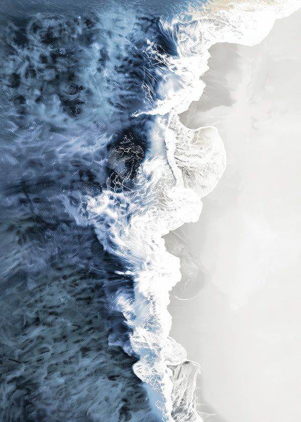Cuadro de paisaje met luchtgolven en grafisch schuim