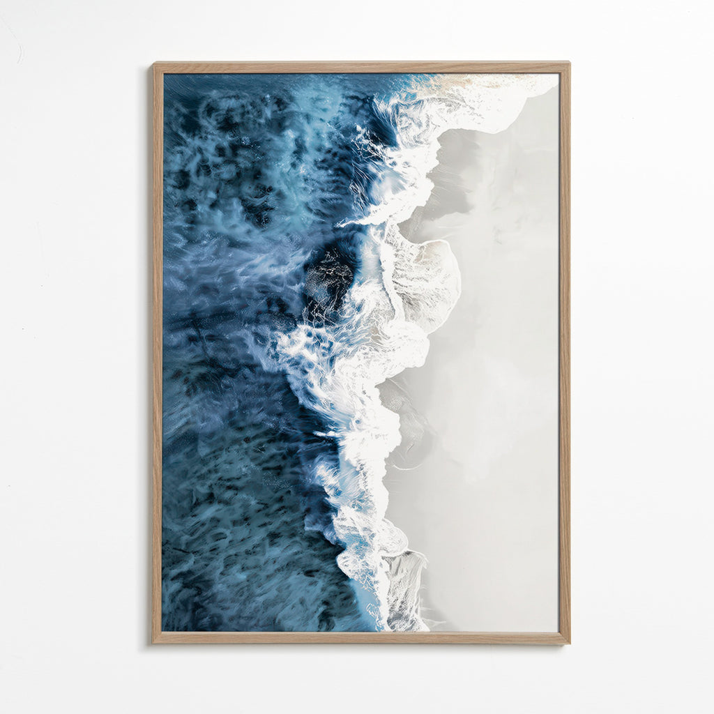 Cuadro de paisaje met luchtgolven en grafisch schuim
