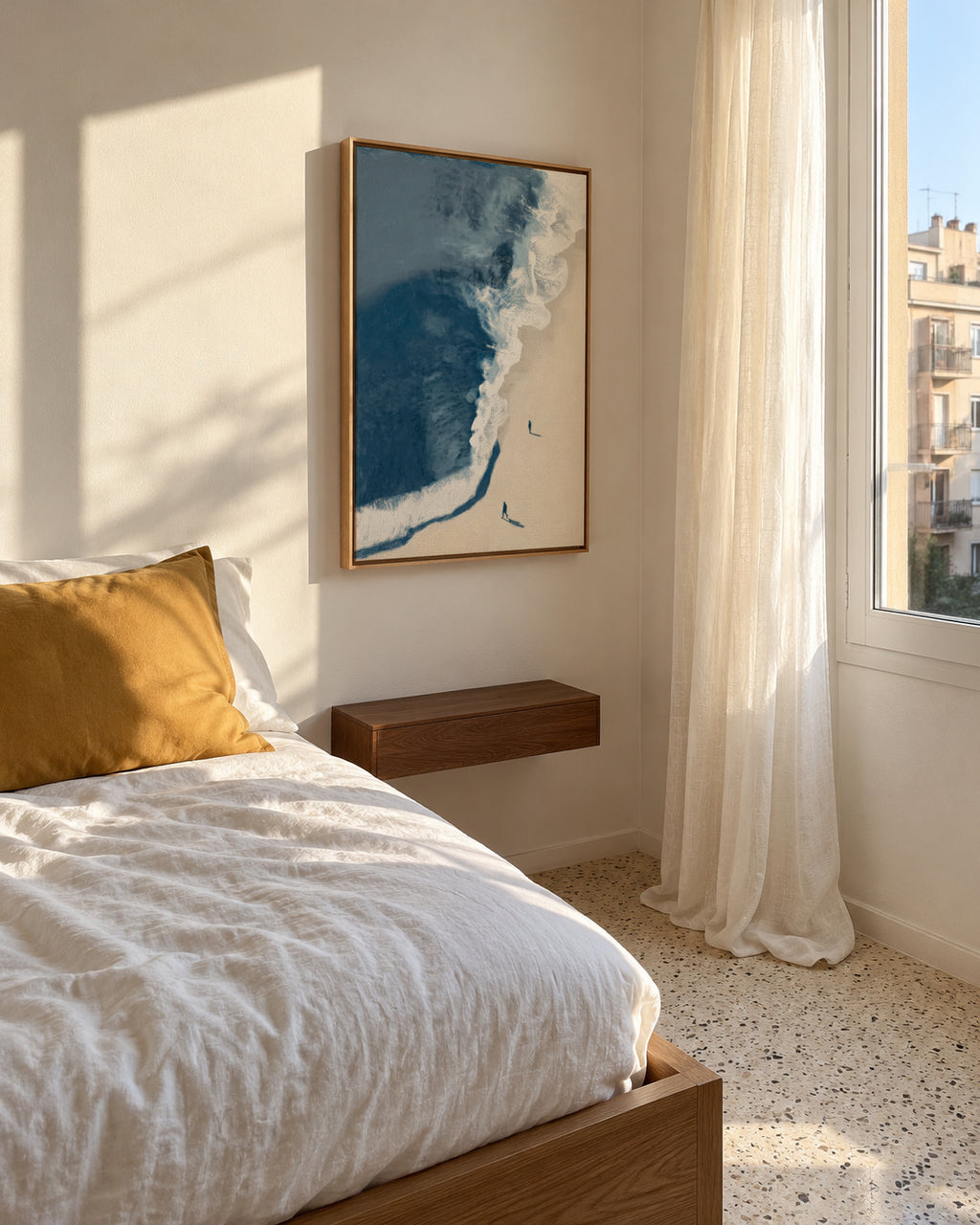 Winter Waves - Framed canvas in an interior