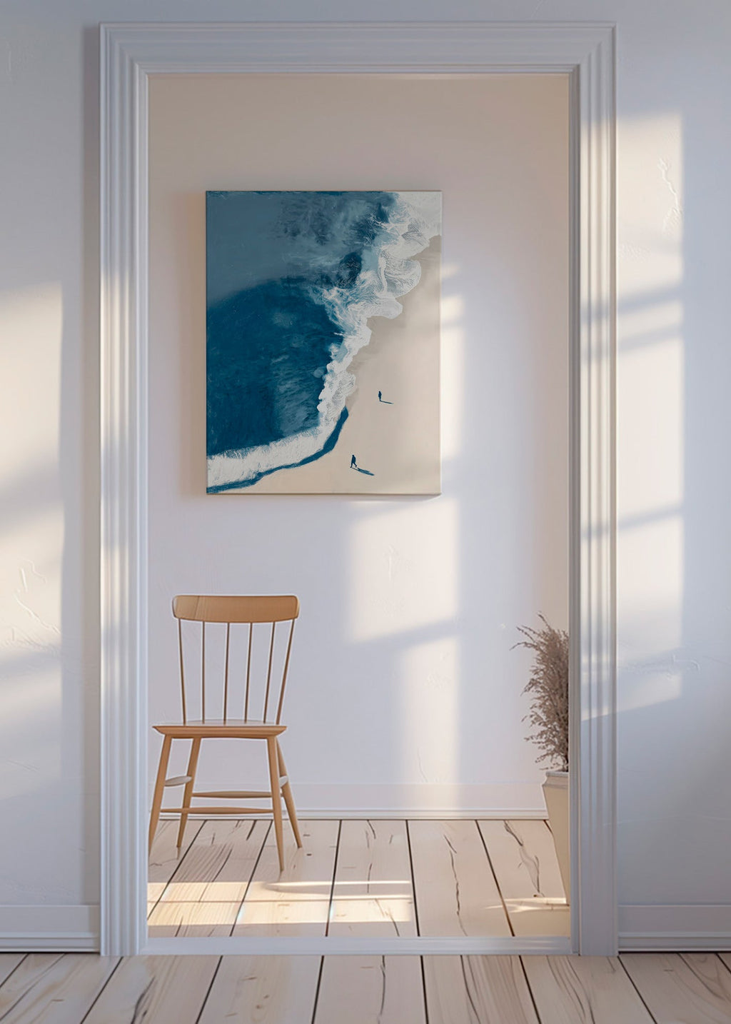 Landschap kunst: wintergolven luchtzicht