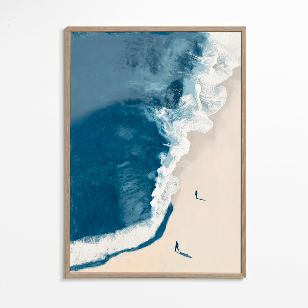 Landschap kunst: wintergolven luchtzicht