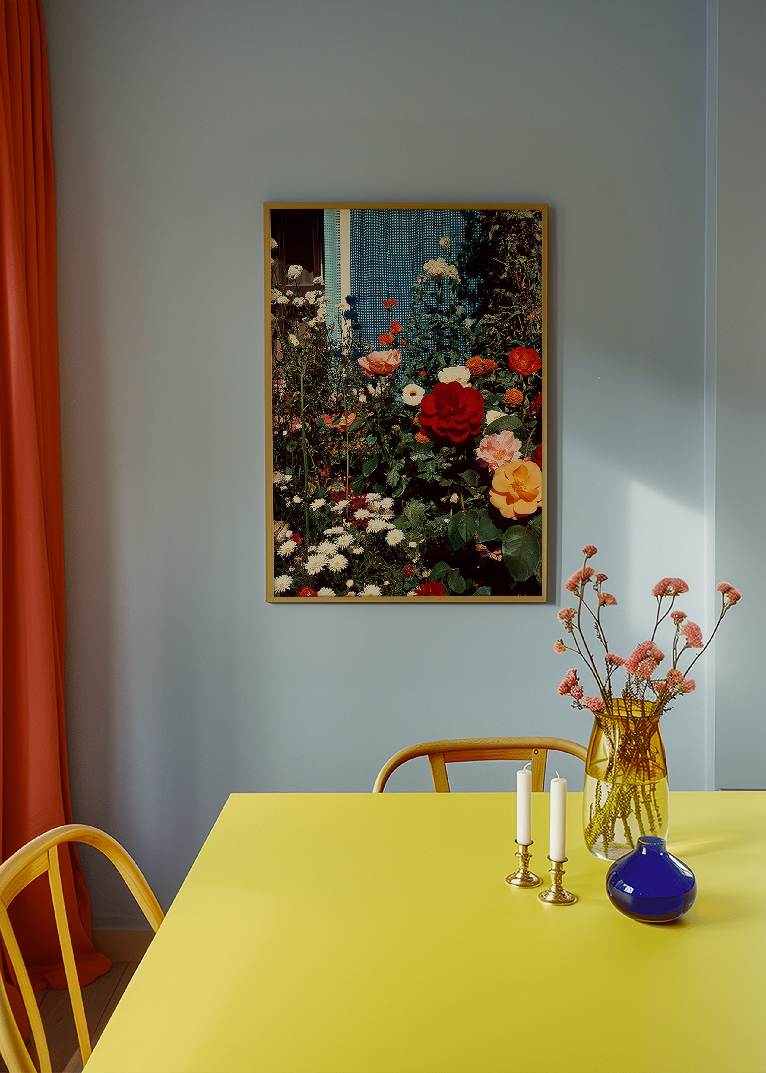 Botanische poster: tuin in bloei