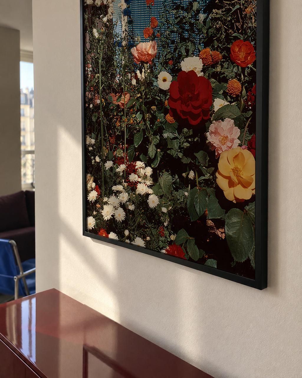 Rose Garden - Framed poster in an interior