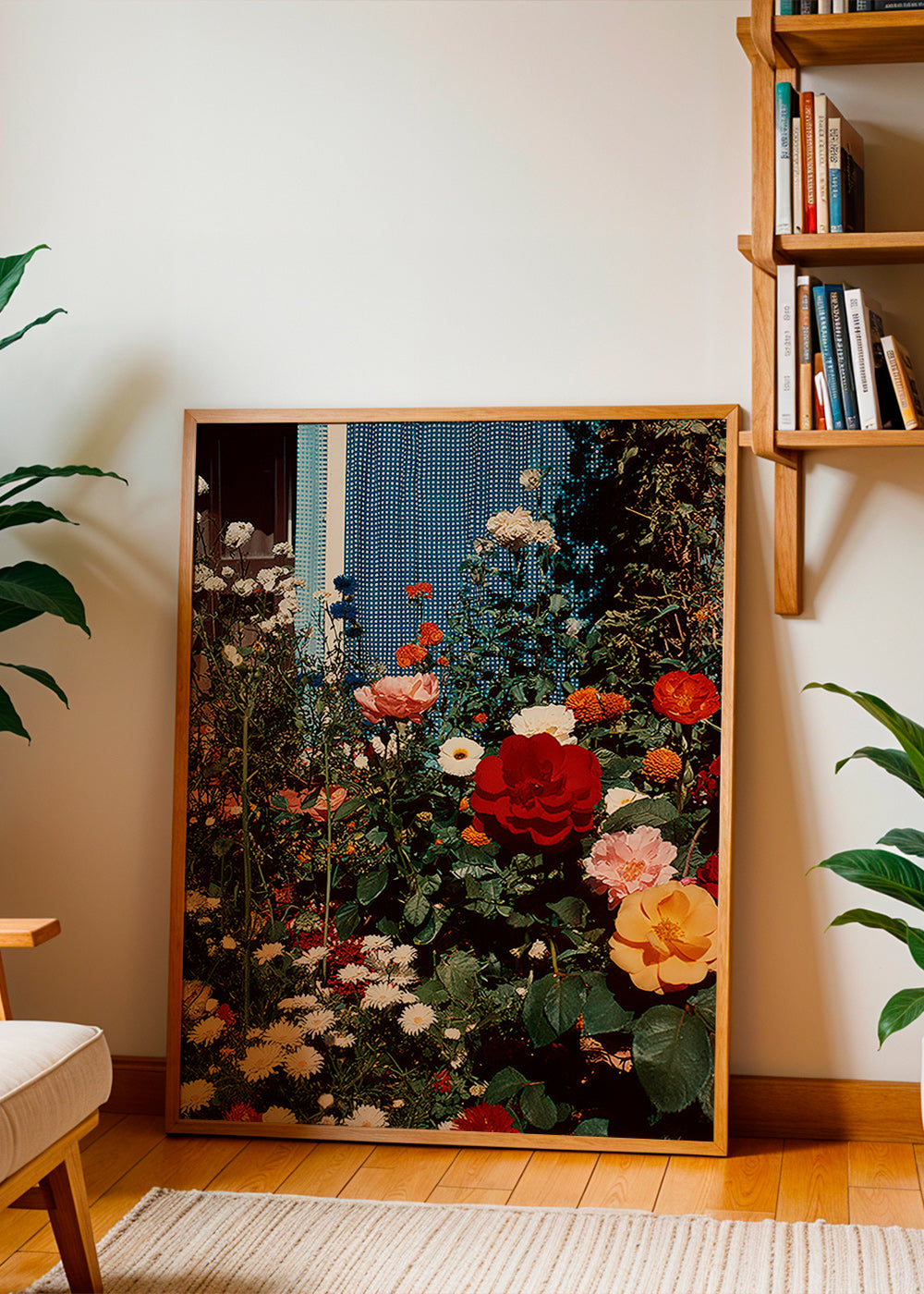 Botanische poster: tuin in bloei