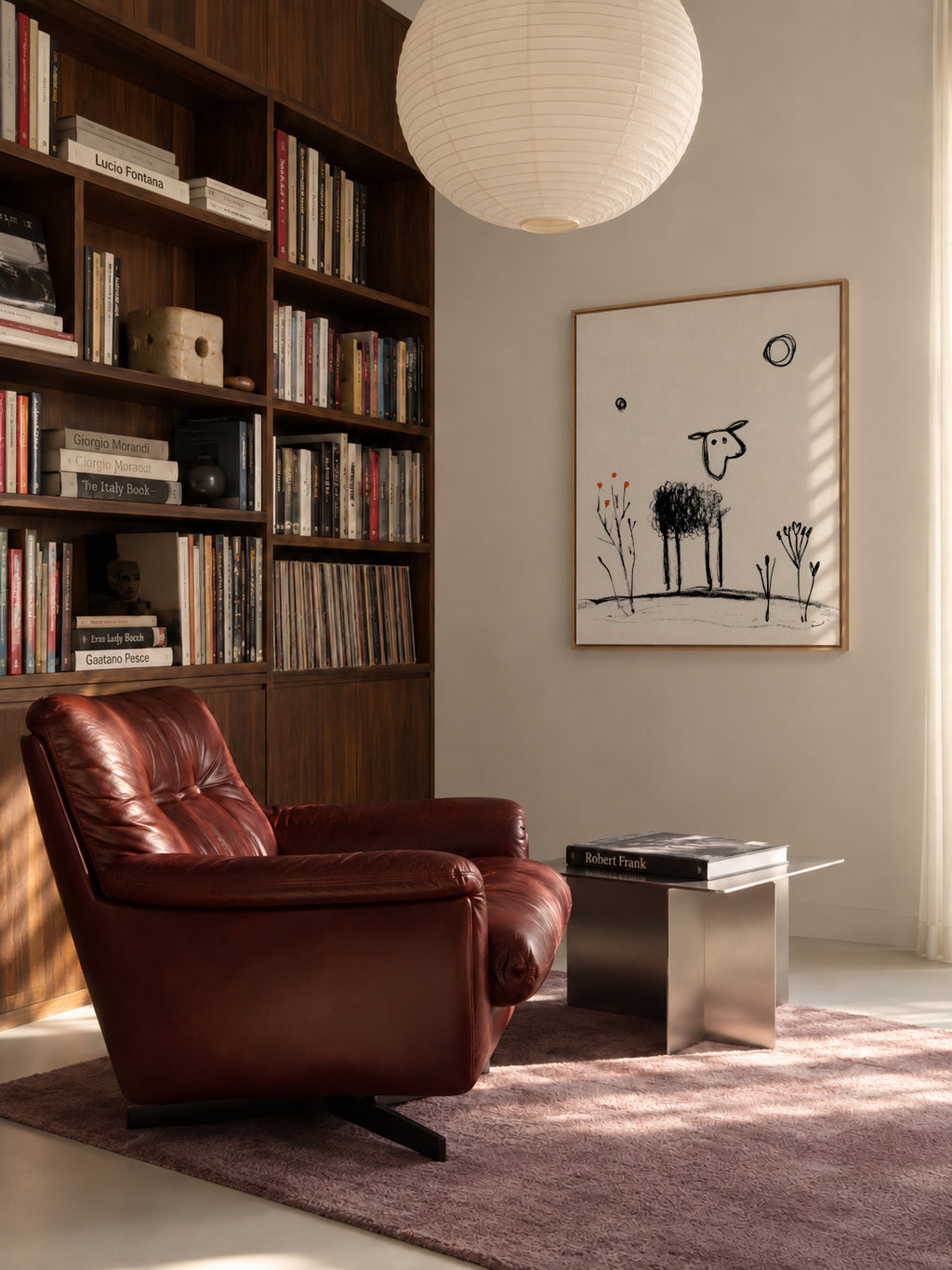 Lonely Sheep - Framed canvas in an interior