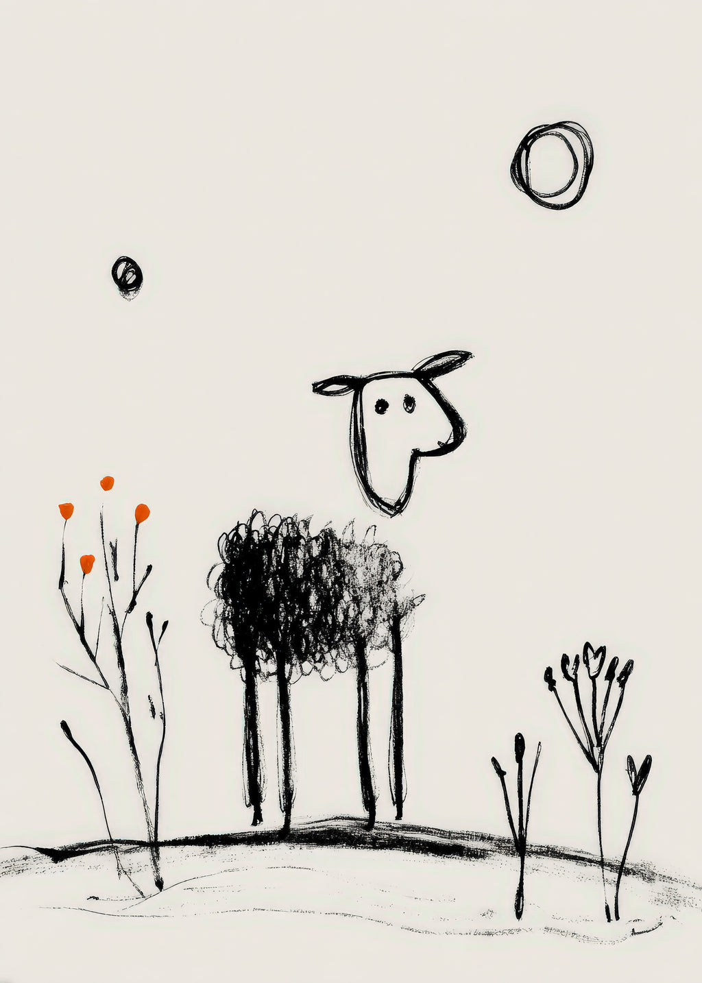 Lonely Sheep - Unframed art print