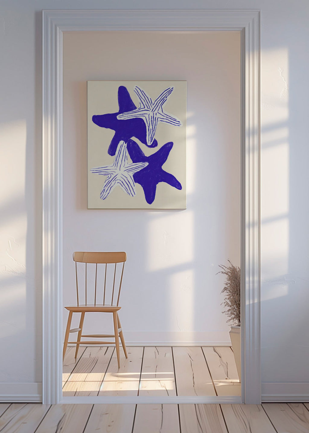 Zeesterren in indigo