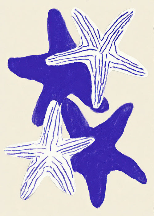 Zeesterren in indigo