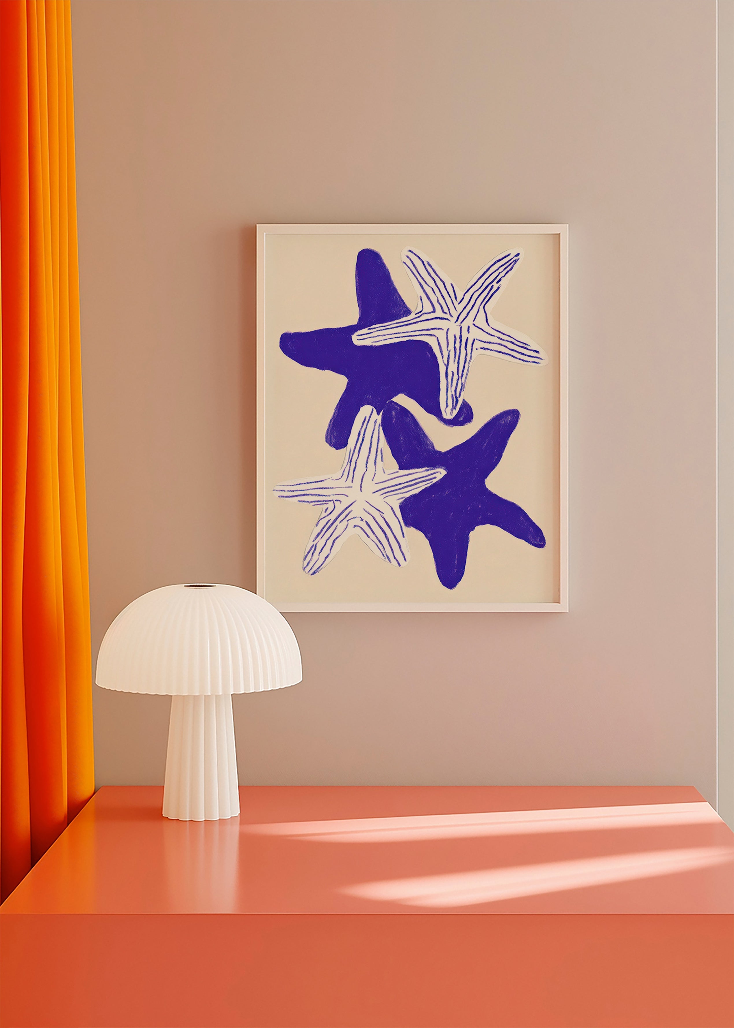 Zeesterren in indigo
