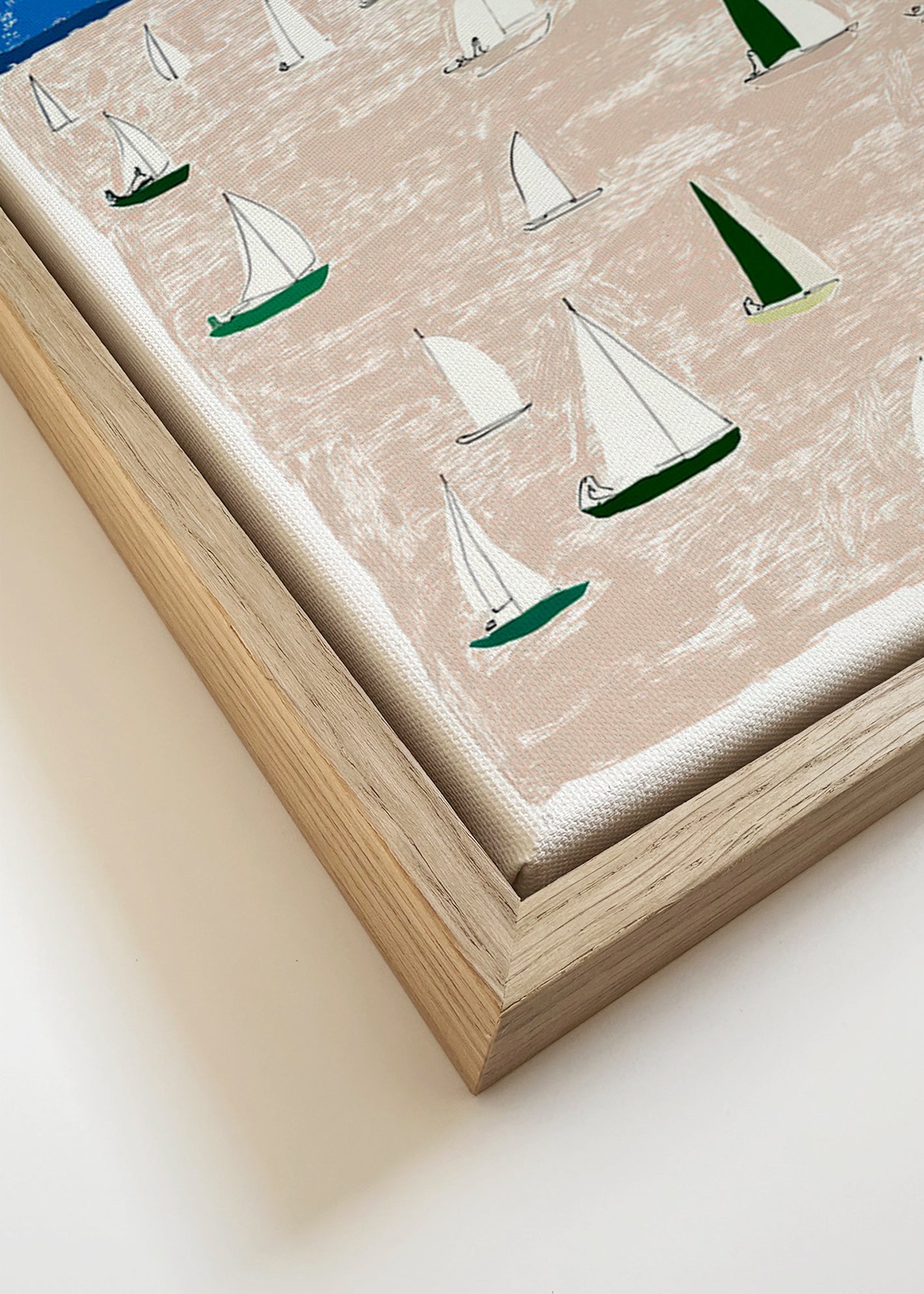 Landschap kunst met zeilboten