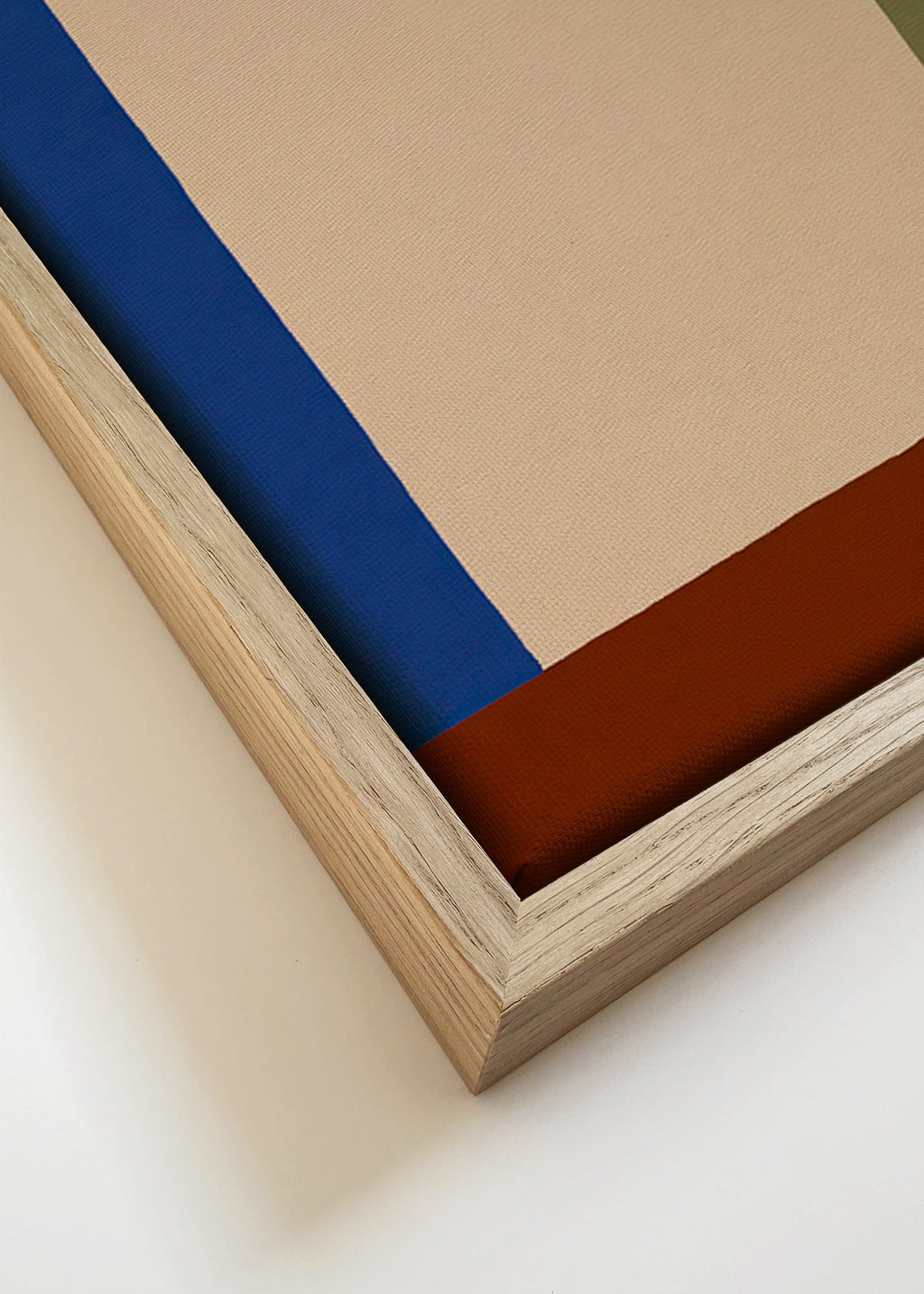 Geometrisch poster met beige rechthoek