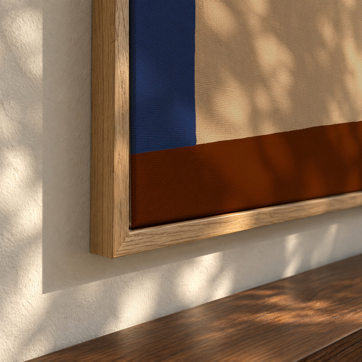 Quiet Shapes - Framed canvas detail