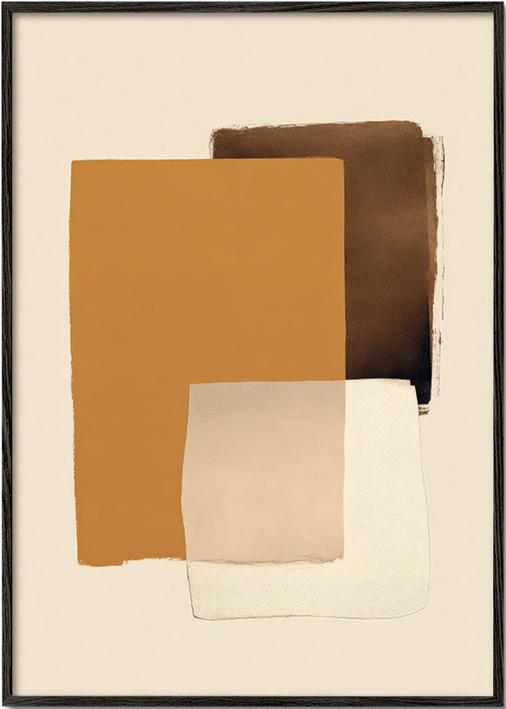 Abstract kunst met oker lagen