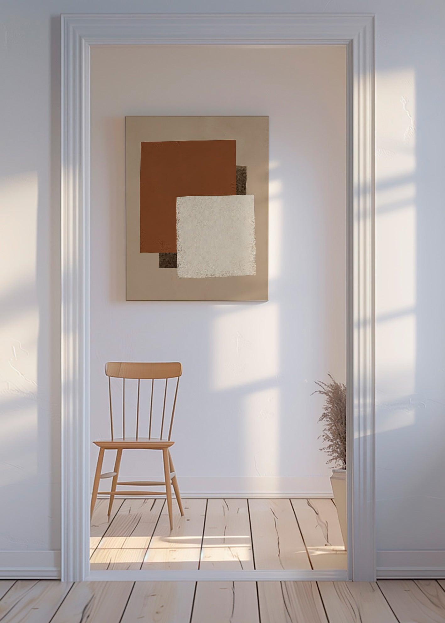 Geometrische poster in aardetinten