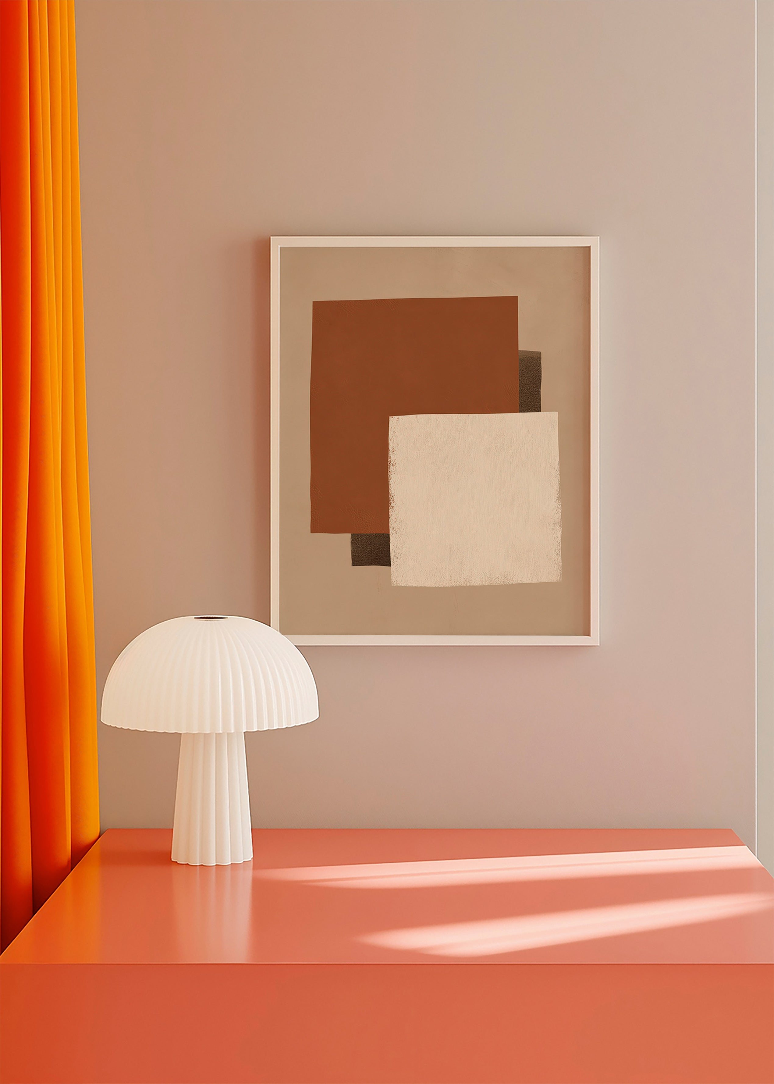 Geometrische poster in aardetinten