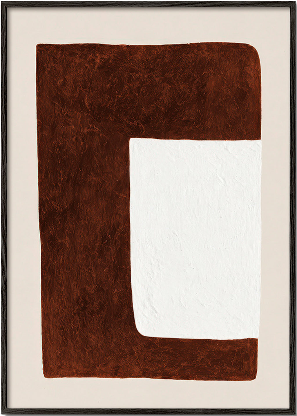 Abstract kunstwerk: Chocoladevorm minimal