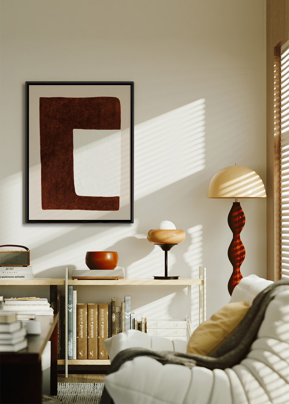 Abstract kunstwerk: Chocoladevorm minimal