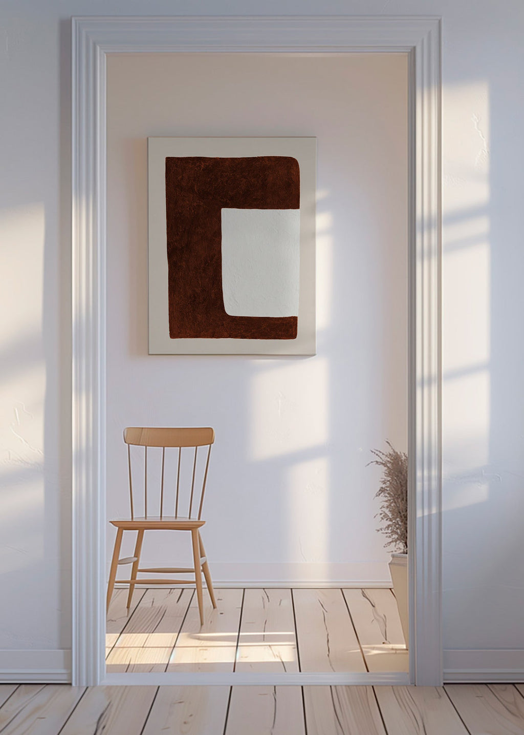 Abstract kunstwerk: Chocoladevorm minimal