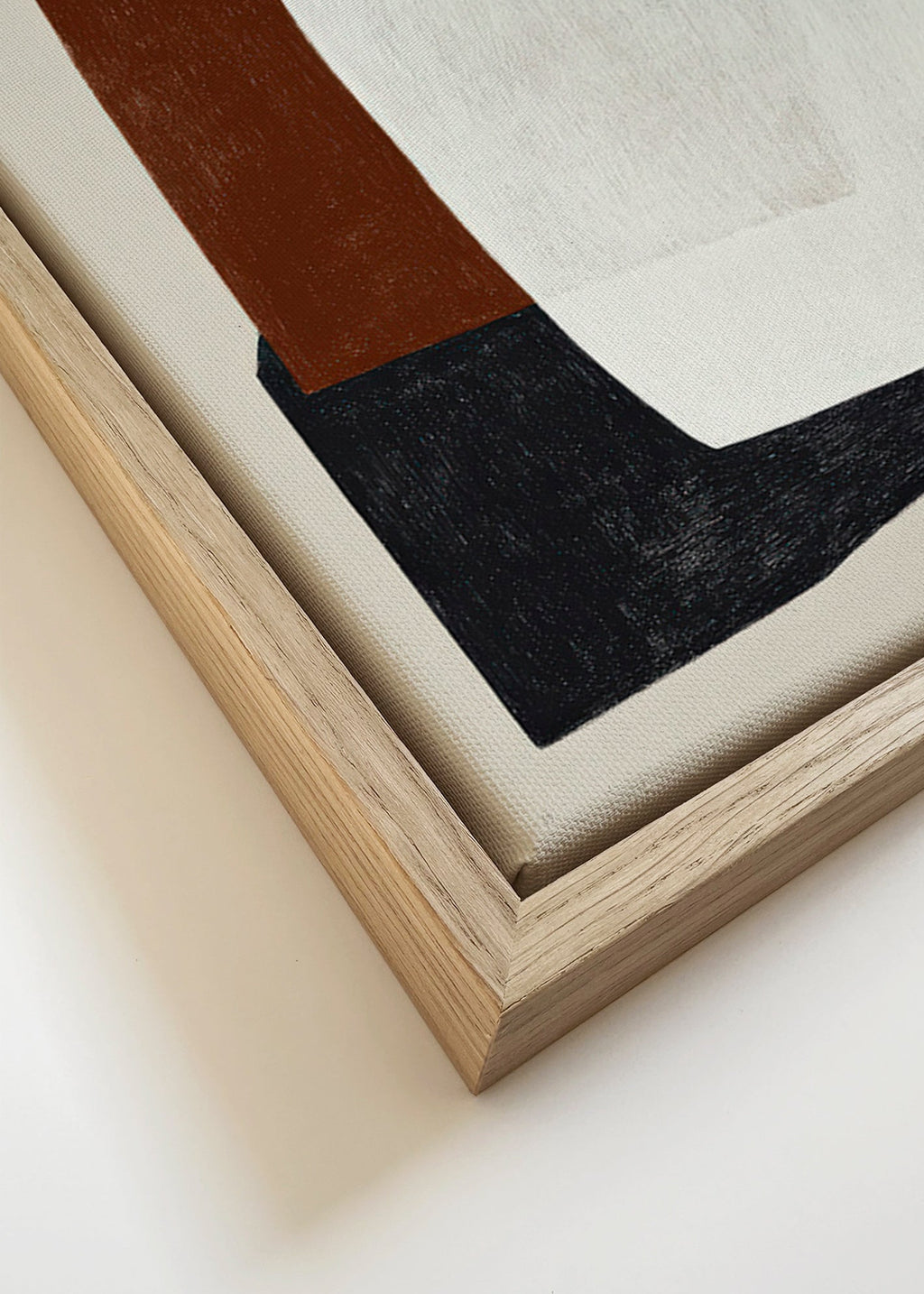Geometrisch kunstwerk met lagen in aardetinten