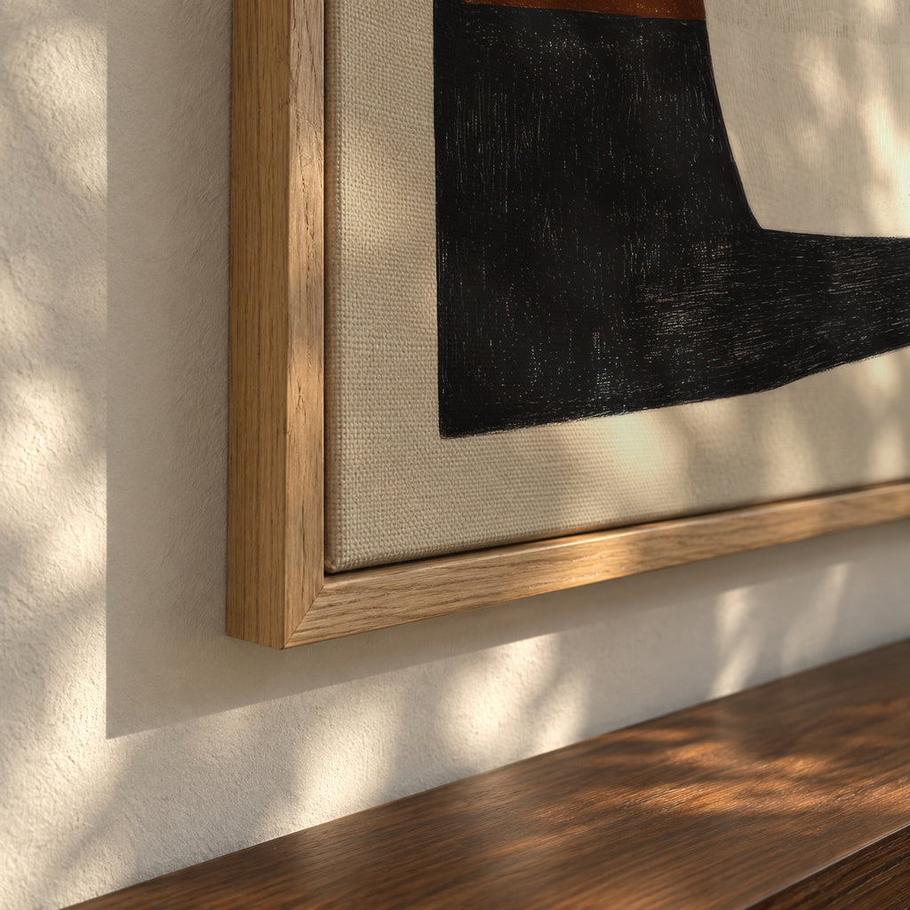 Stone Geometry - Framed canvas detail