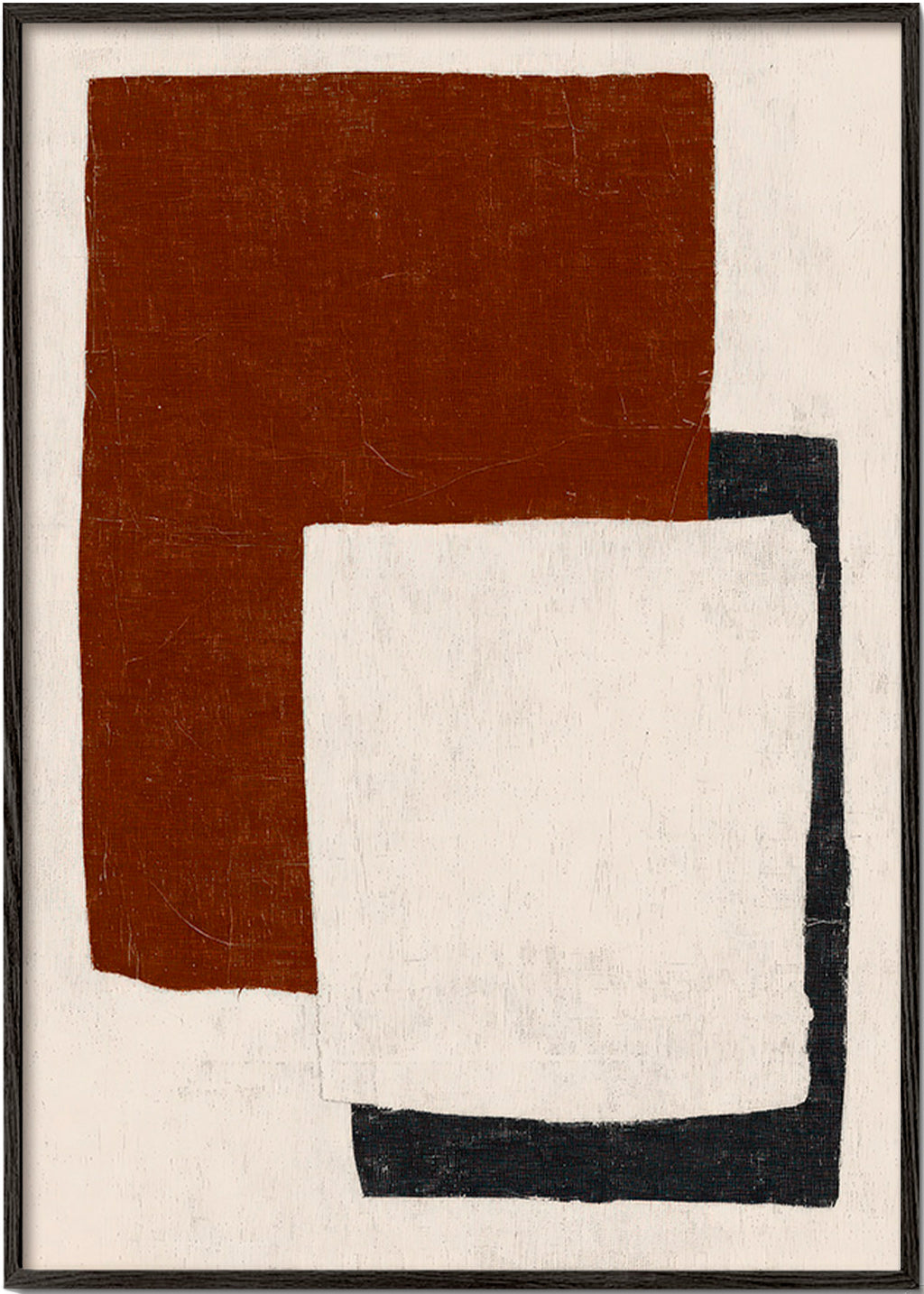 Abstracte poster met Rust-blokken