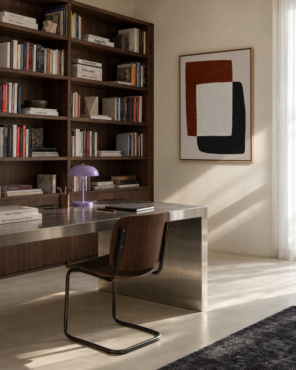 Soft Contrast - Framed canvas in an interior