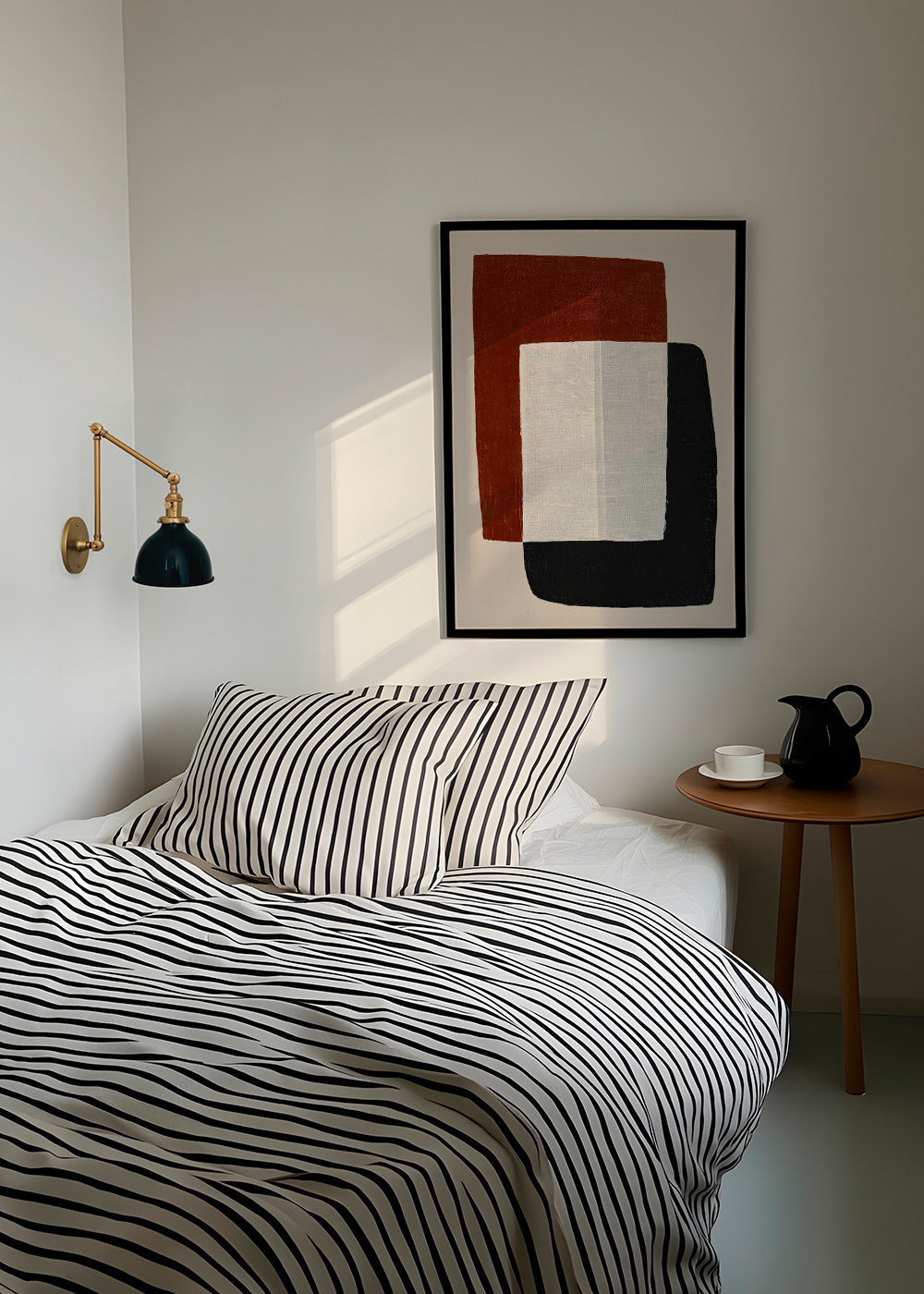 Minimalistische poster met overlappende vormen