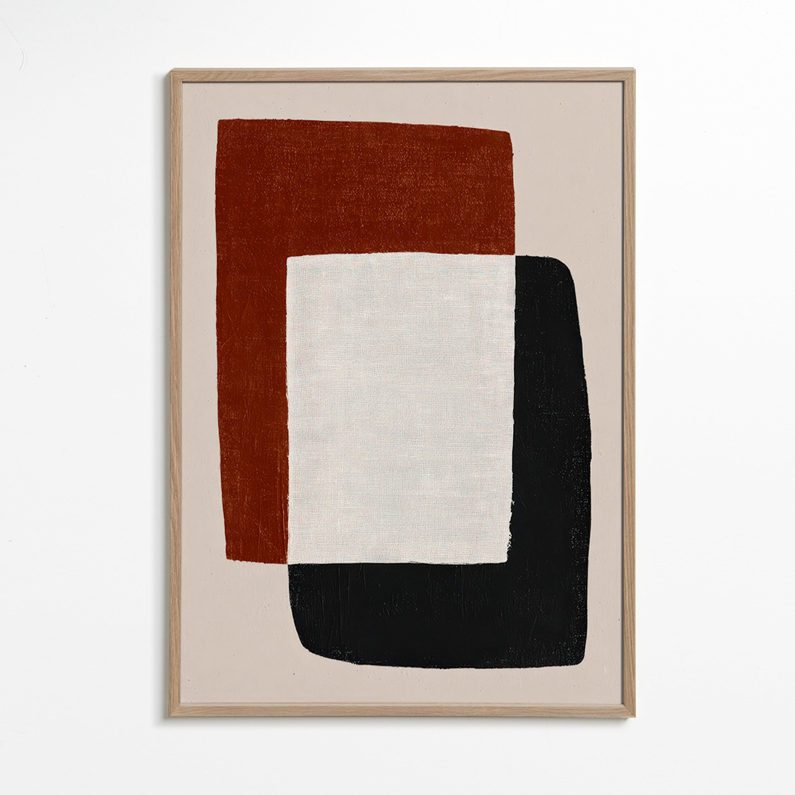 Minimalistische poster met overlappende vormen