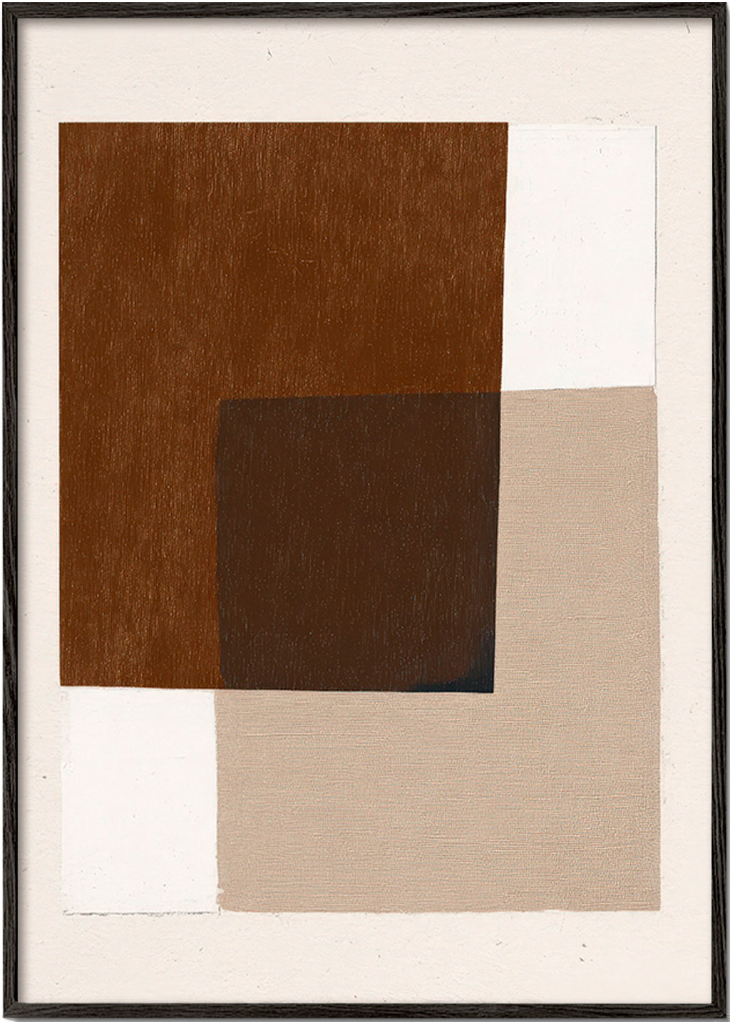 Minimalistisch design met aardse overlappende blokken
