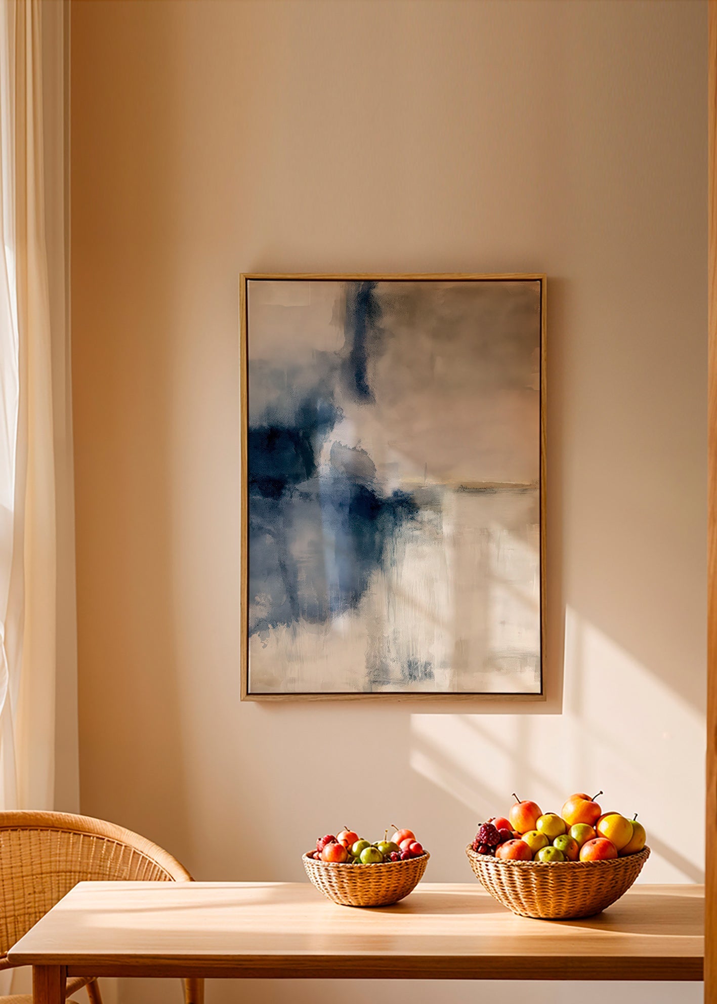 Abstract kunst Blauwe nevel