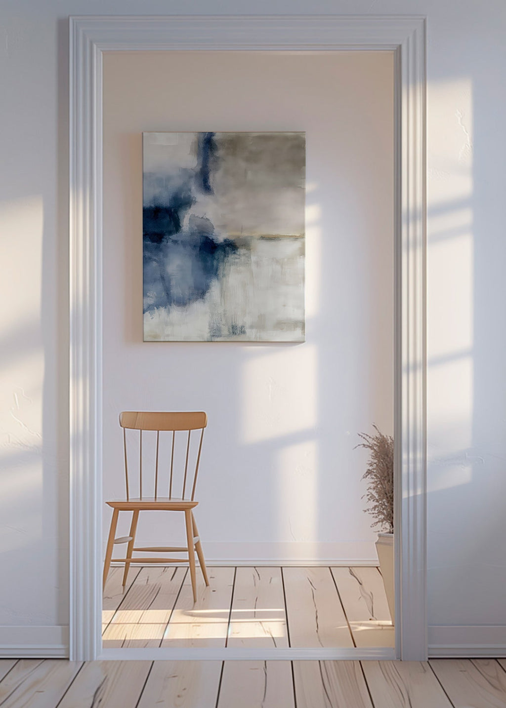 Abstract kunst Blauwe nevel
