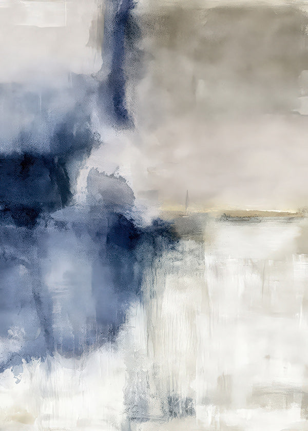 Abstract kunst Blauwe nevel