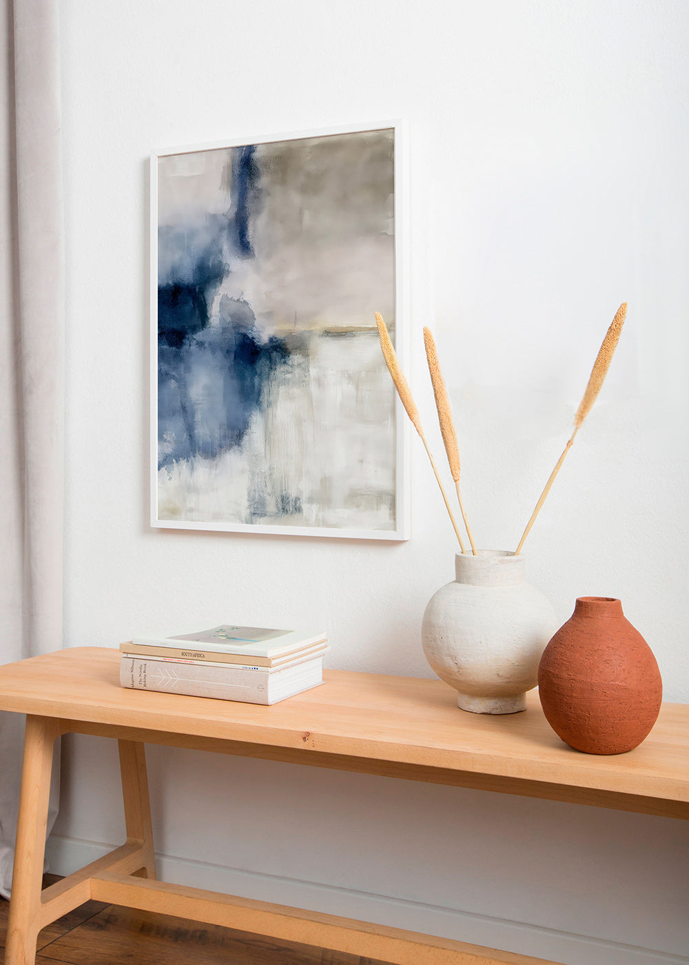 Abstract kunst Blauwe nevel