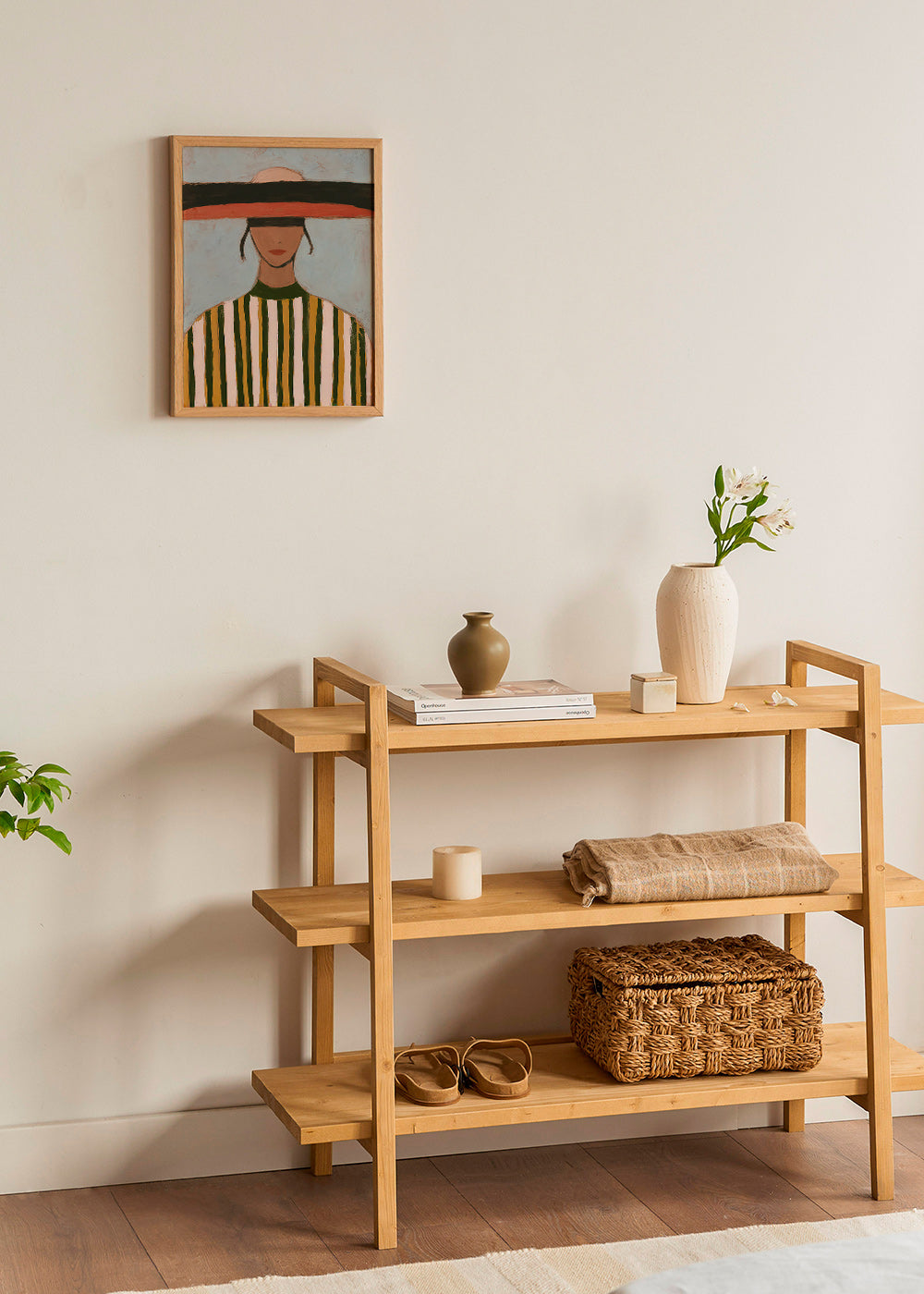 Illustratie van figuur met brede randhoed