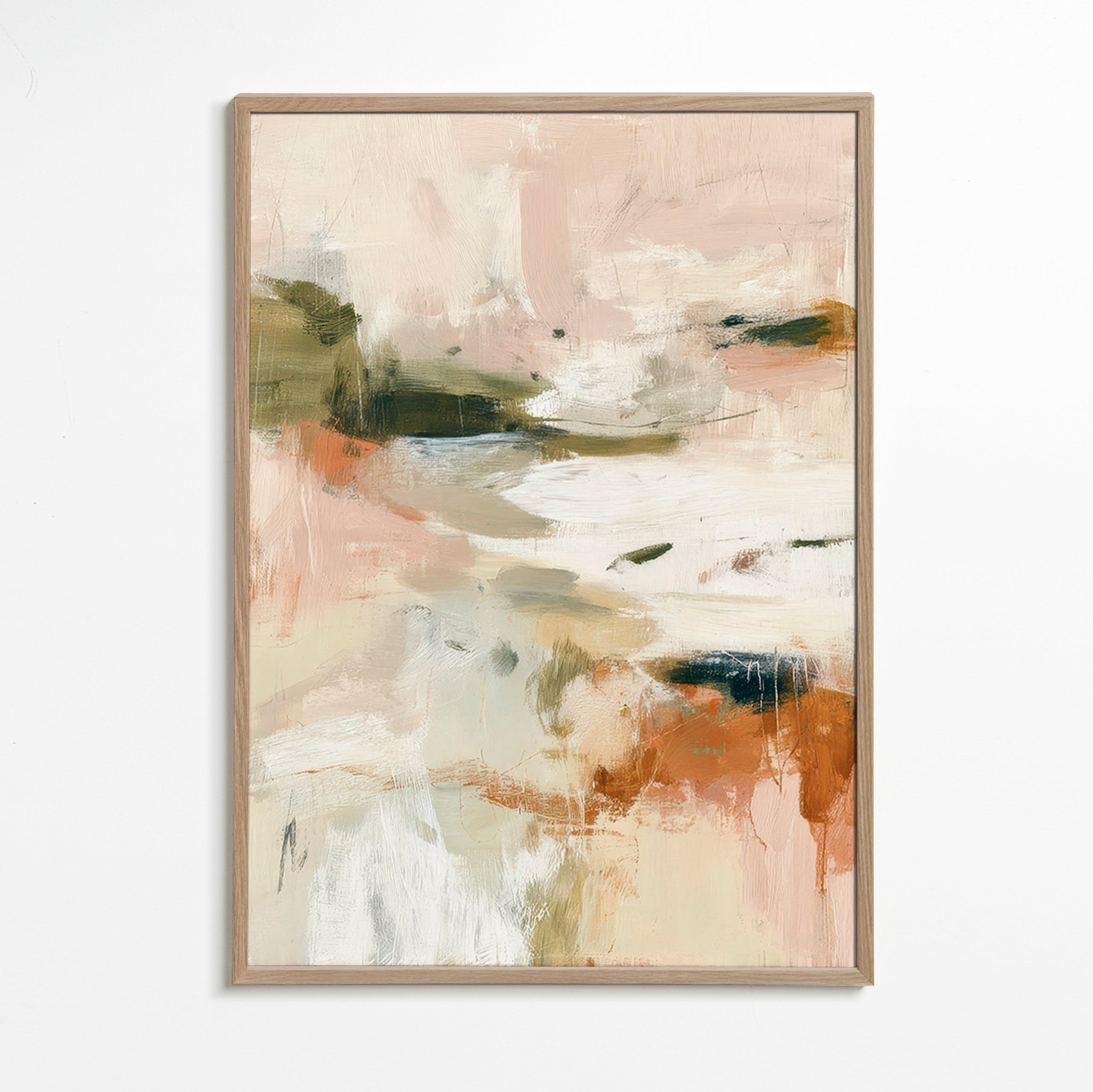 Landschapskunst abstract in aardetinten