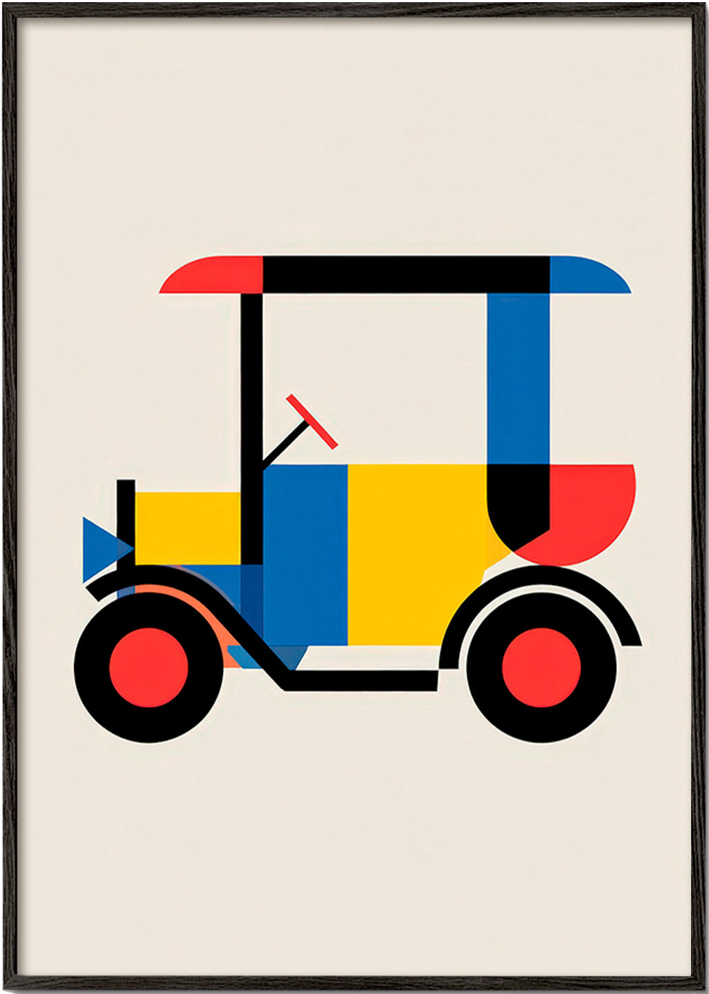 Geometrisch poster Bauhaus voertuig