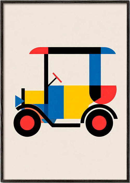 Geometrisch poster Bauhaus voertuig
