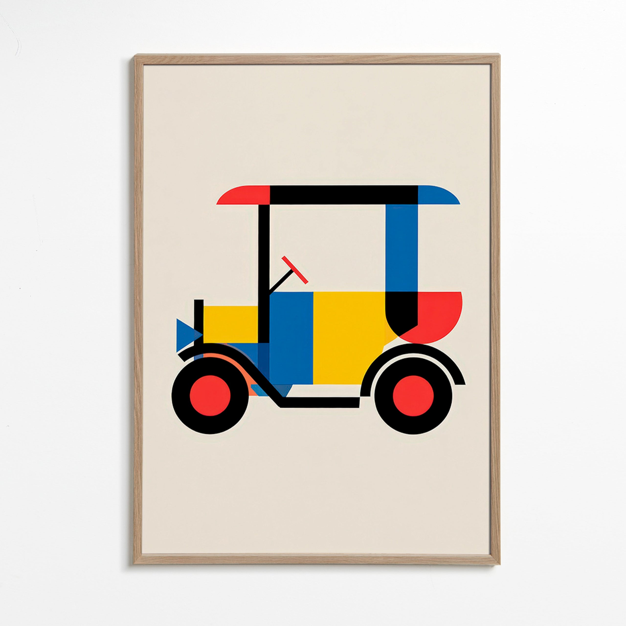 Geometrisch poster Bauhaus voertuig
