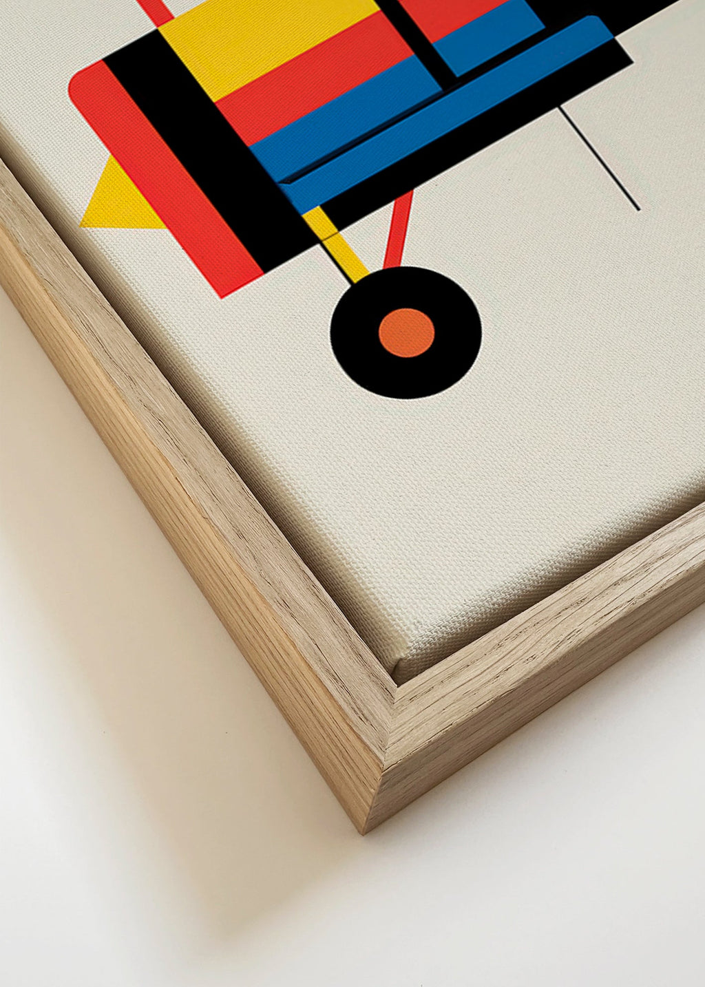 Geometrische poster gestileerde biplane