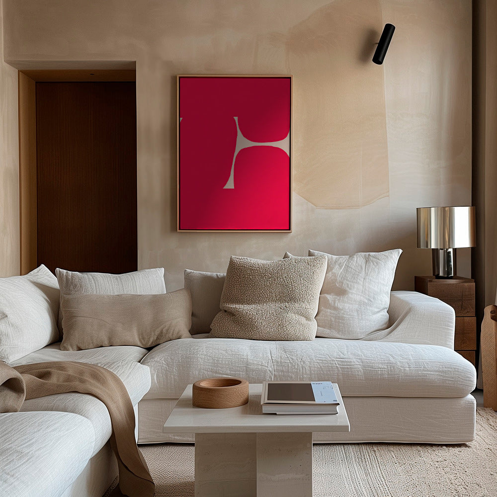 Abstracte kunst Karmijncurve