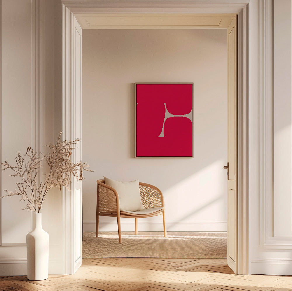 Abstracte kunst Karmijncurve