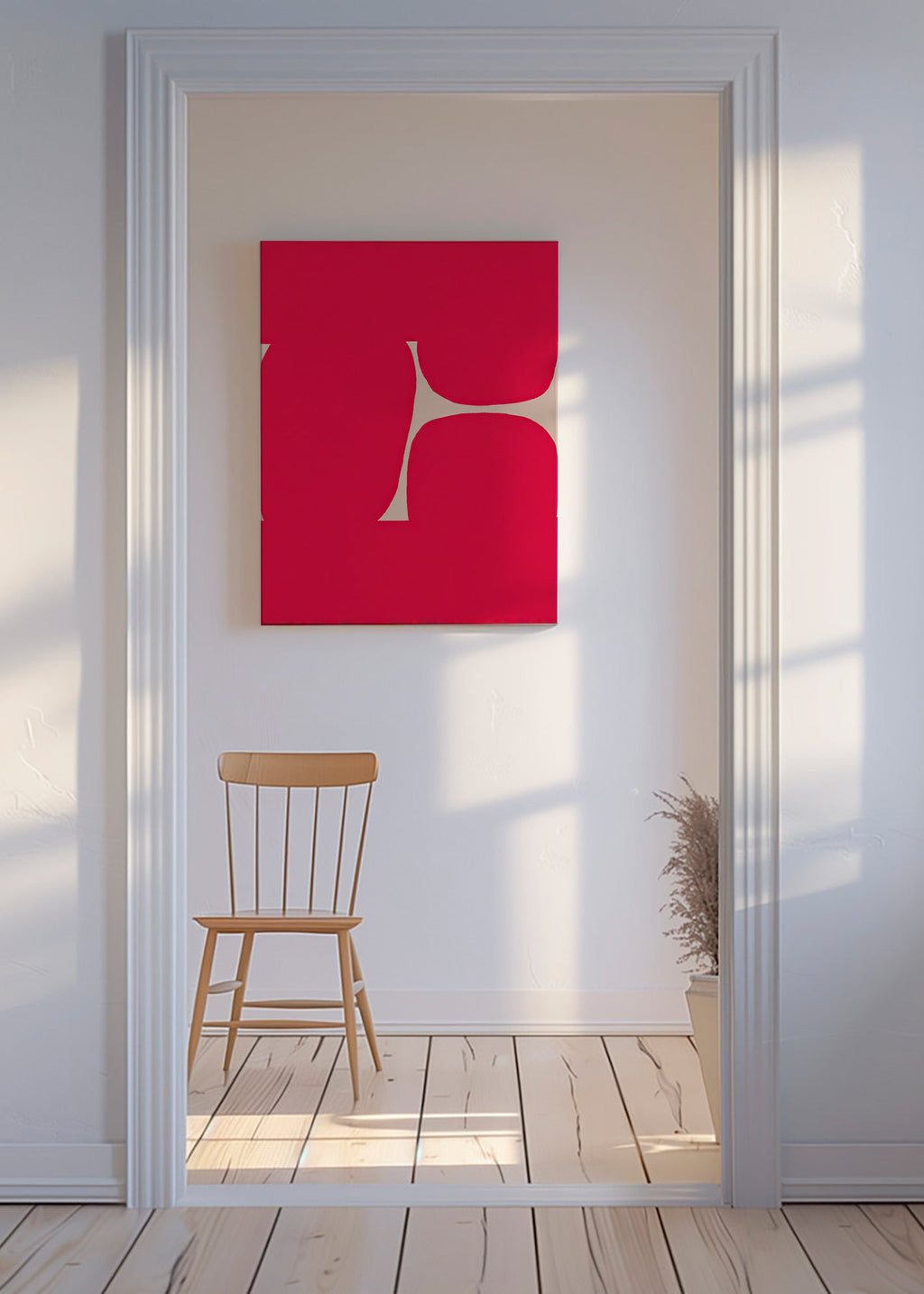 Abstracte kunst Karmijncurve