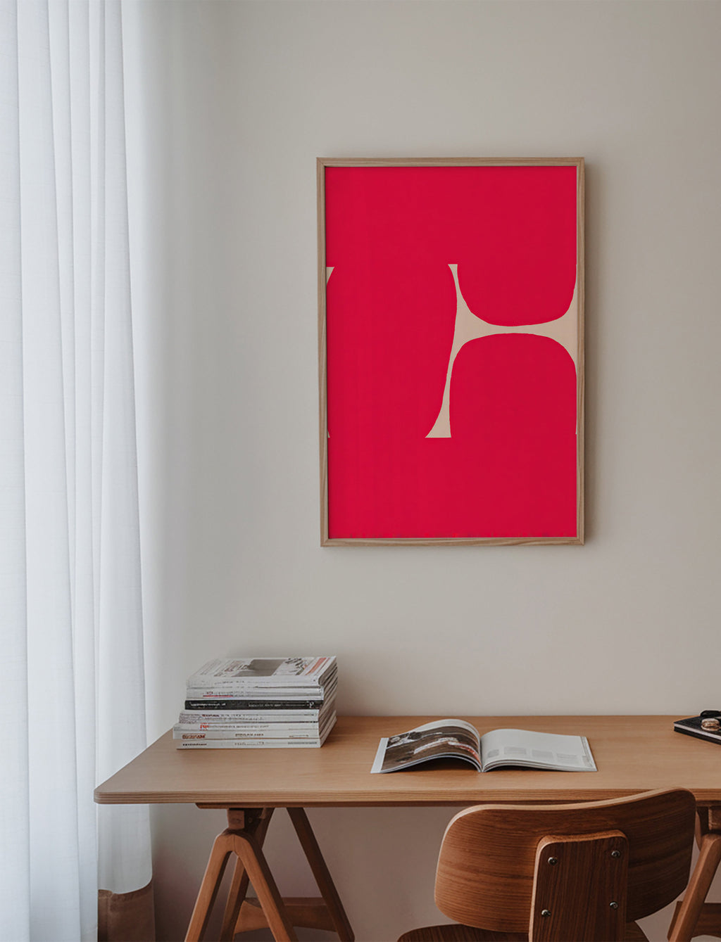 Abstracte kunst Karmijncurve