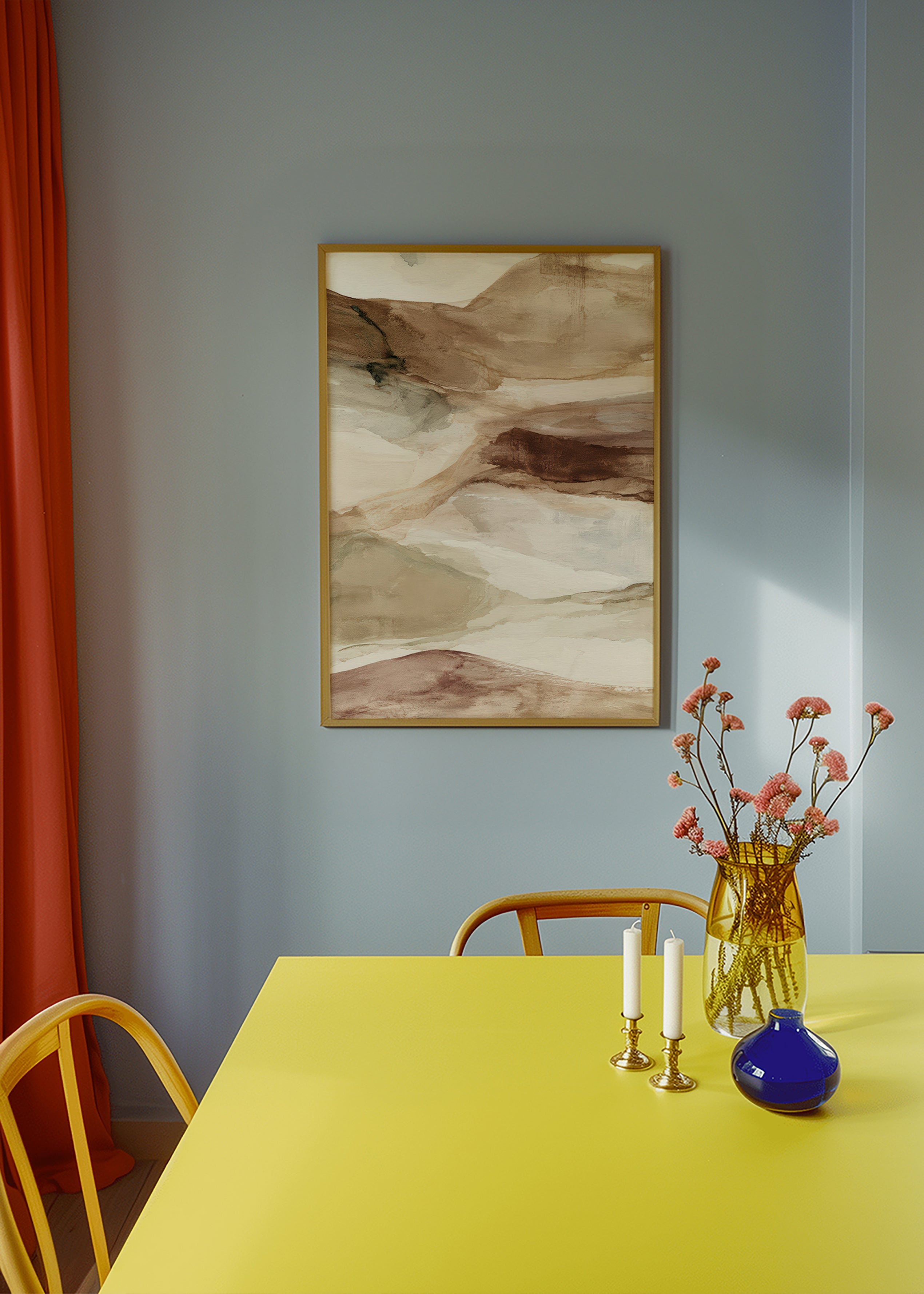 Woestijn aquarel landschap