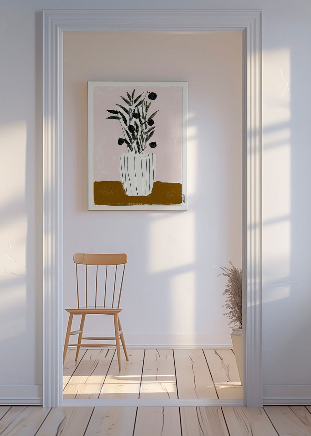 Botanische poster met olijftakken