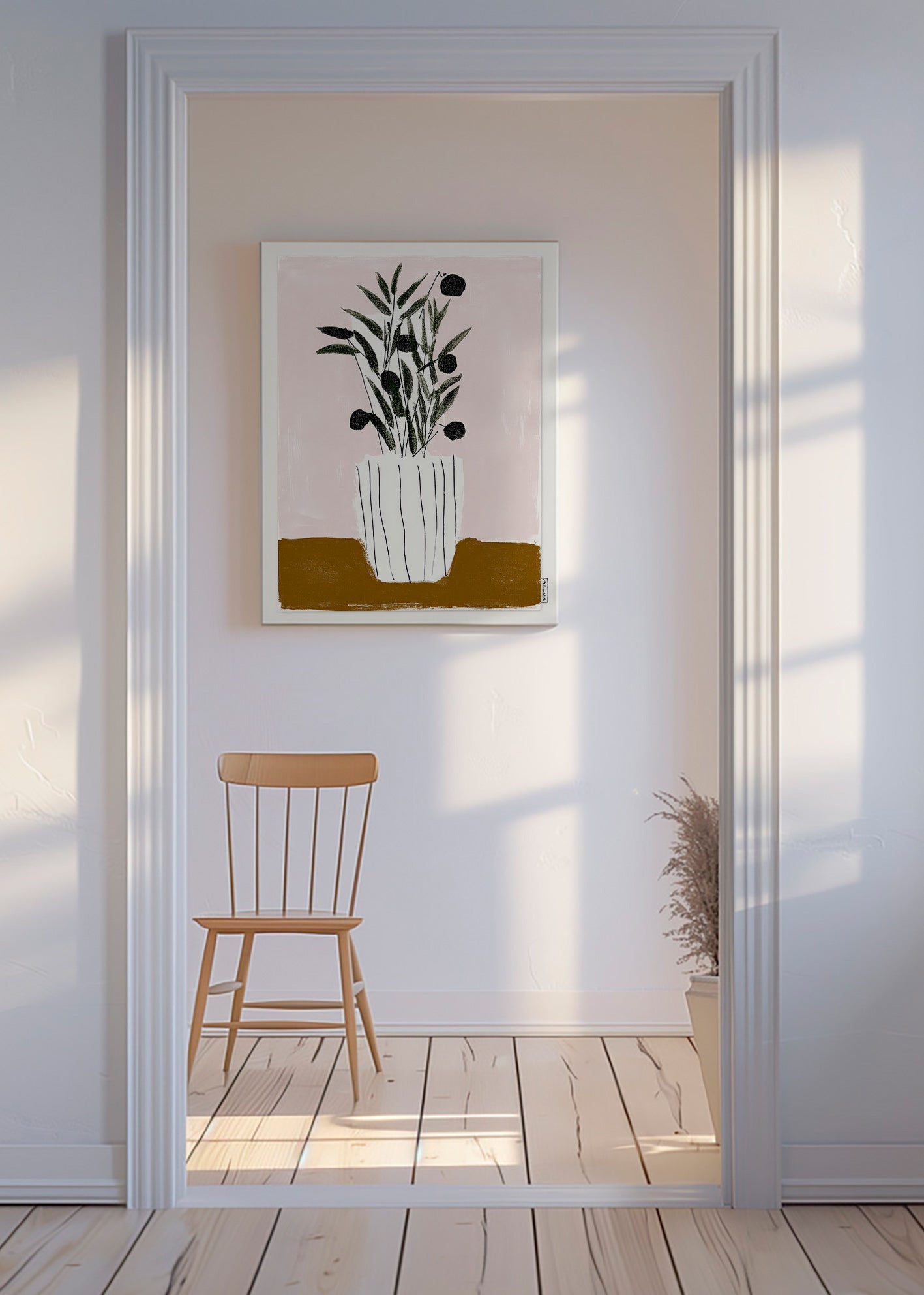Botanische poster met olijftakken