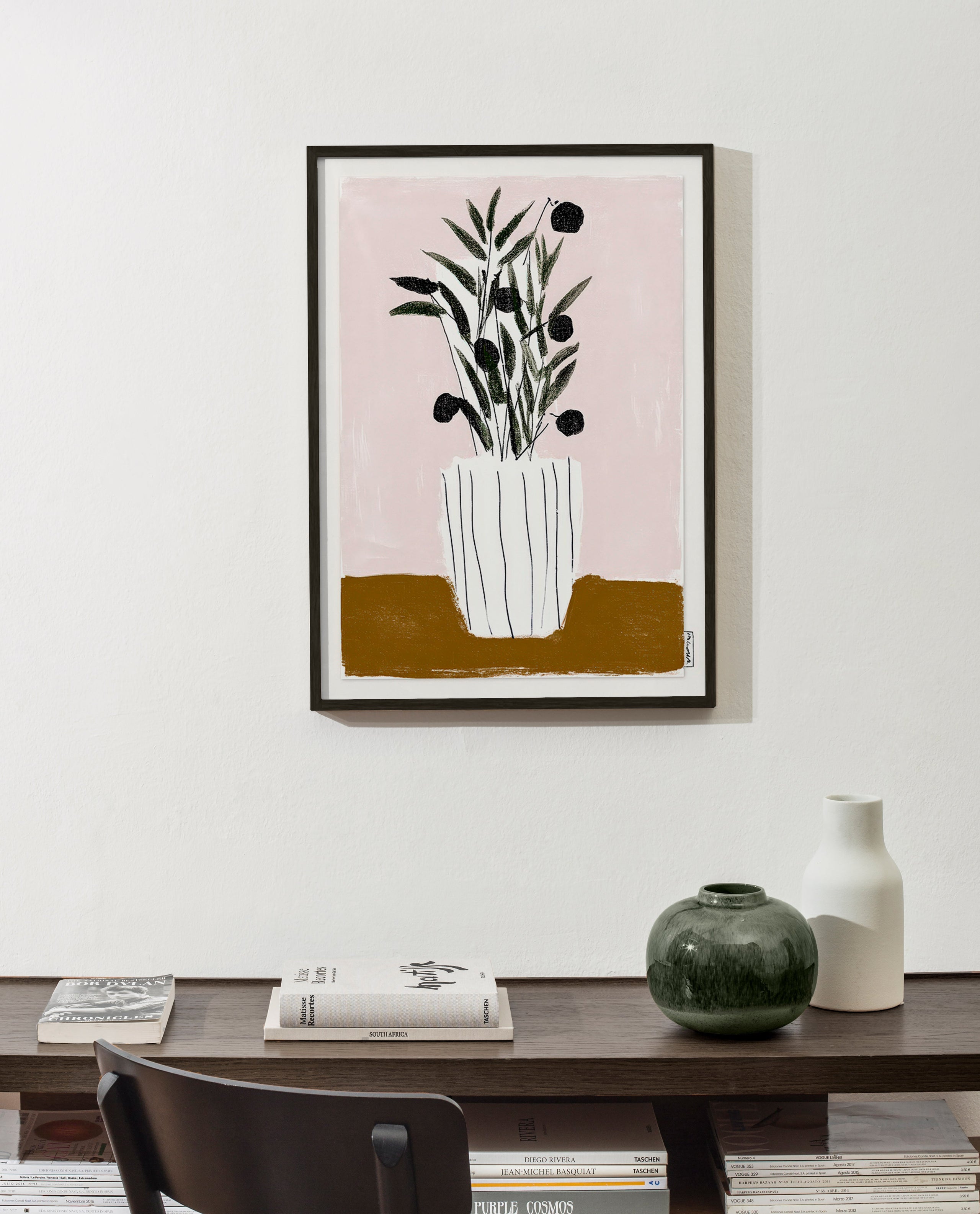 Botanische poster met olijftakken