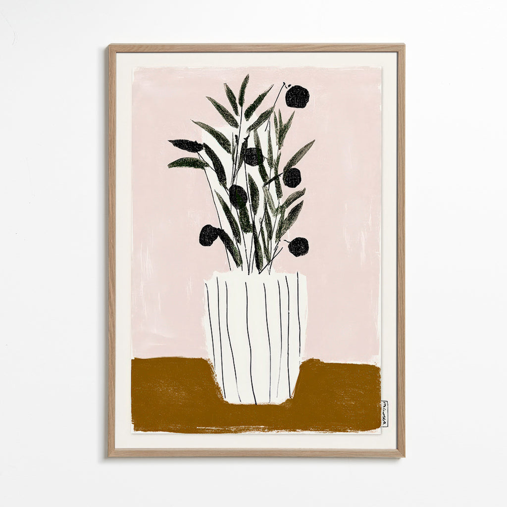 Botanische poster met olijftakken